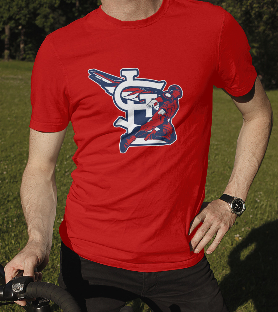 St. Louis Falcons MLB Logo With Winged Superhero T-Shirt