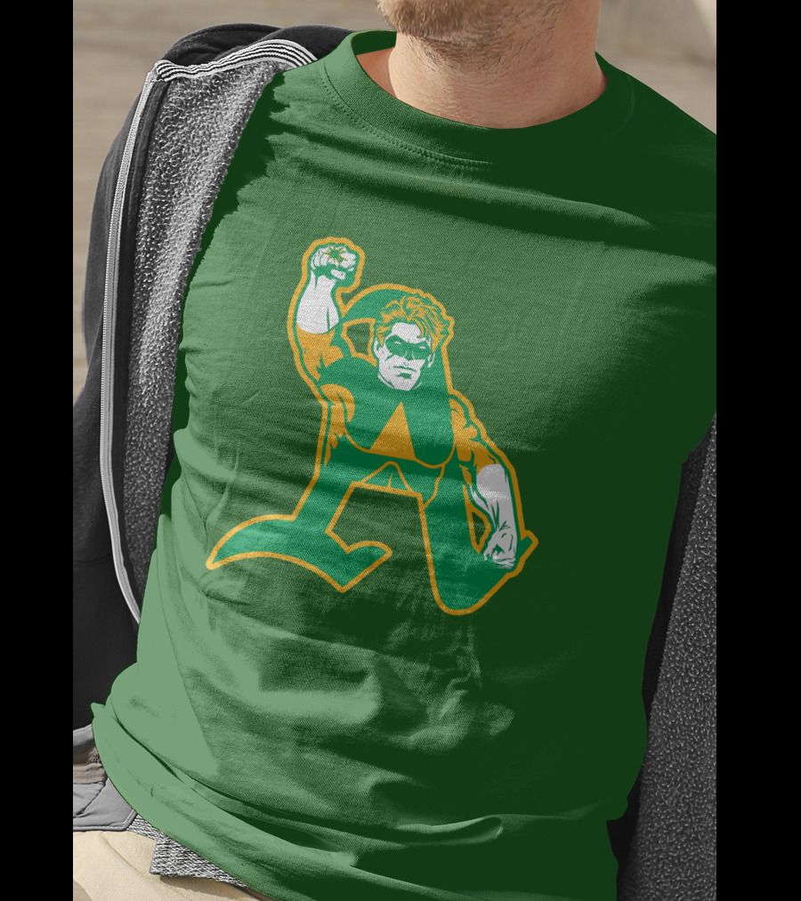 Oakland Athletics Green Lantern MLB Crossover T-Shirt