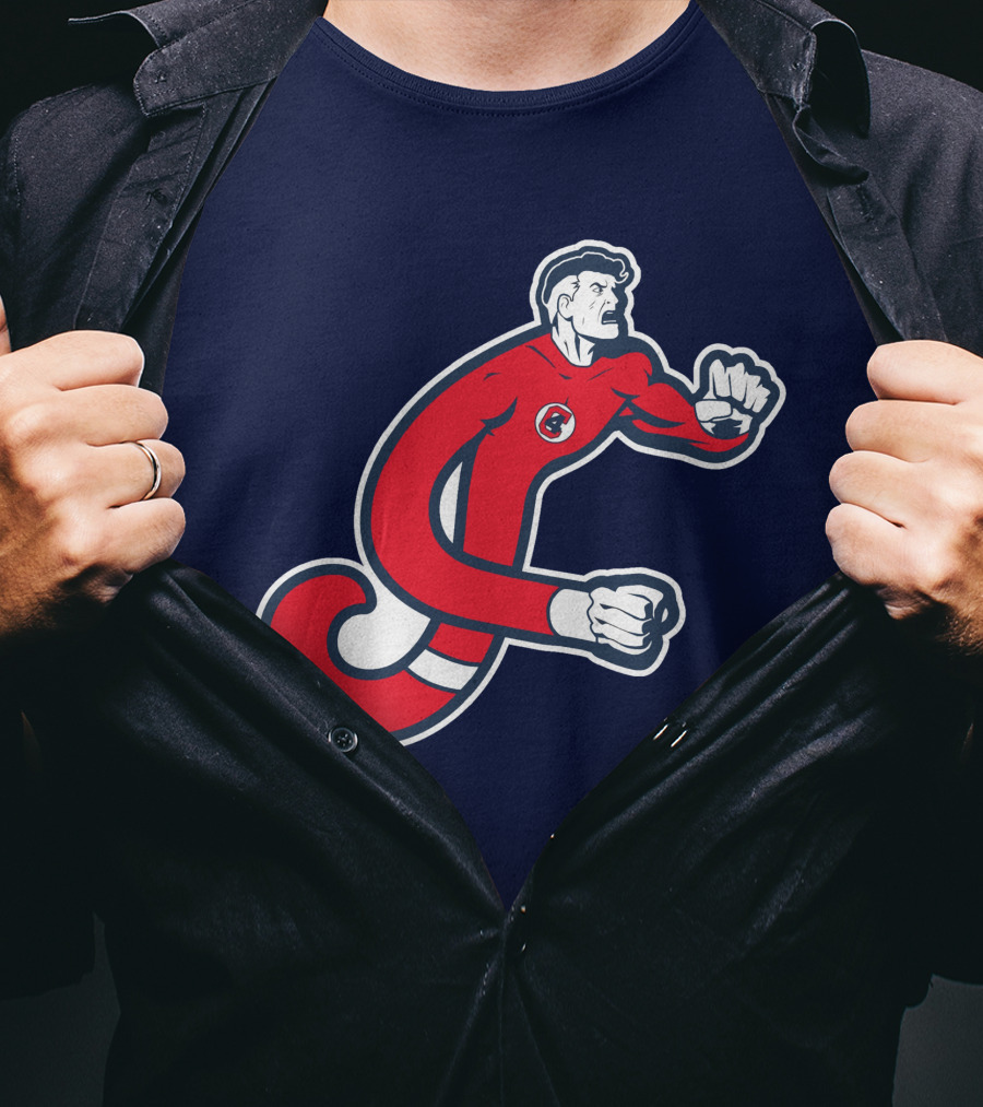 Cleveland Mr. Fantastics MLB Stretching Superhero T-Shirt