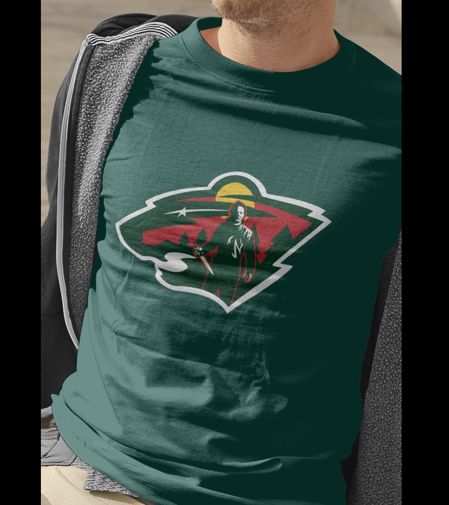 Minnesota Wild Michael Myers NHL Crossover T-Shirt