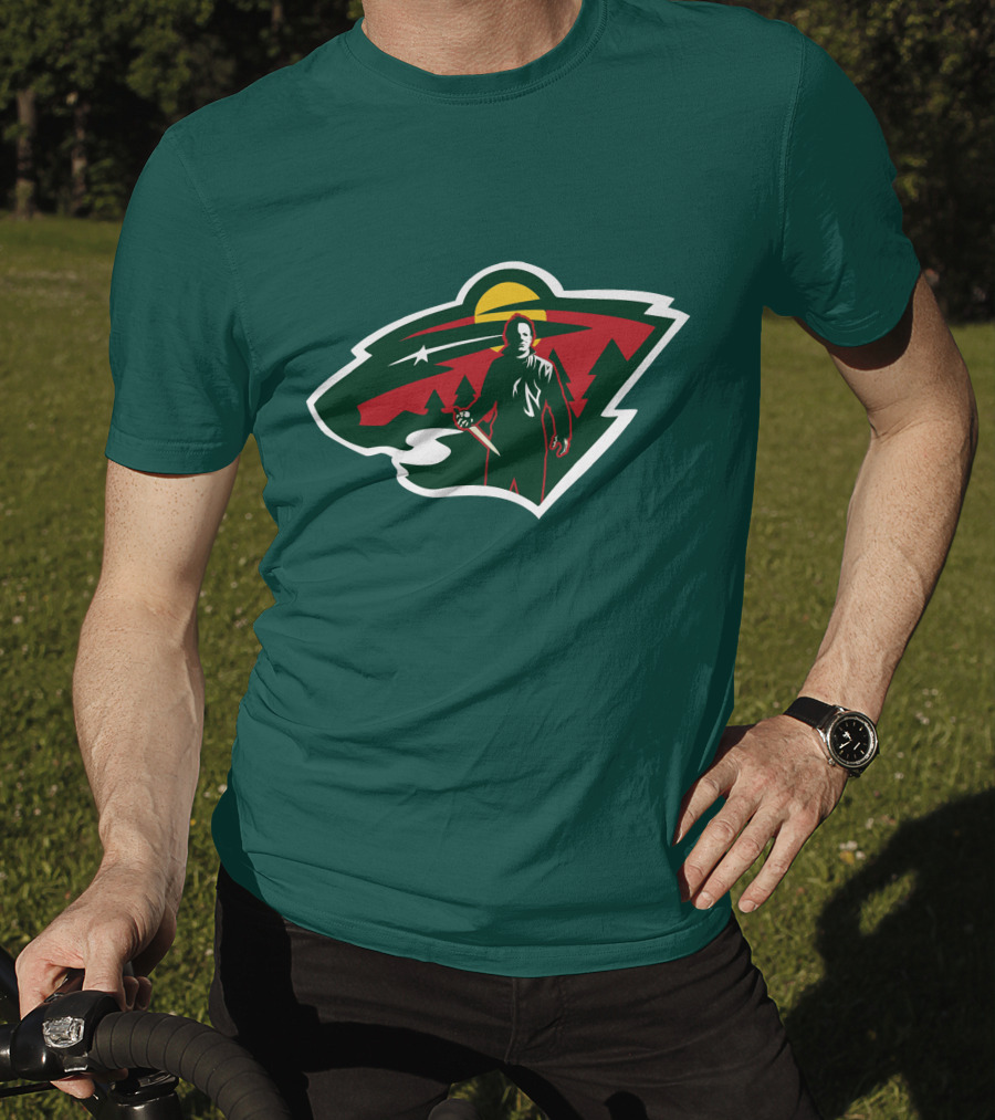 Minnesota Wild Michael Myers NHL Crossover T-Shirt