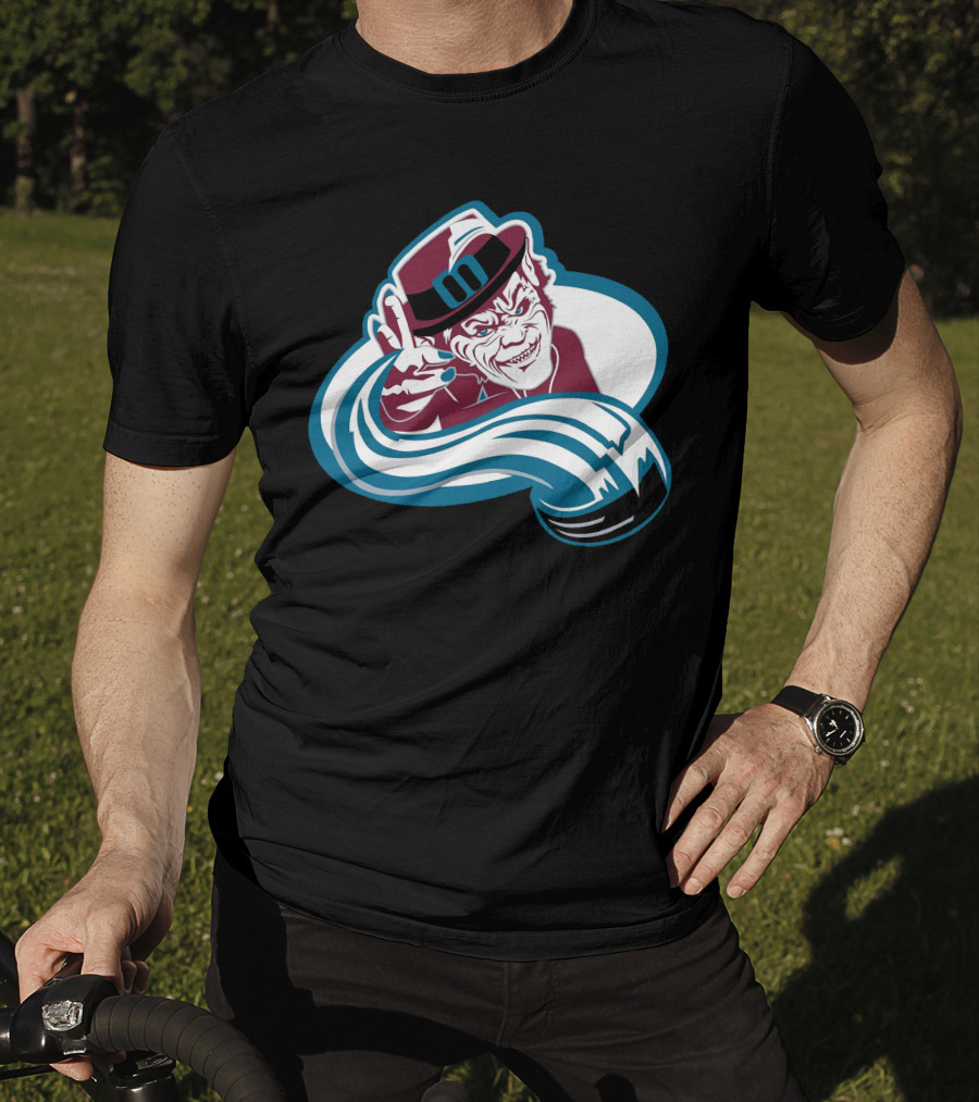 Colorado Leprechauns Hockey Icon With Avalanche Style And Logo Elements T-Shirt