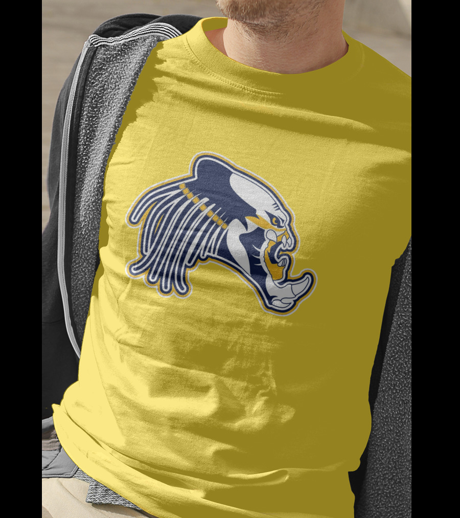 Nashville Predators Logo Iconic Saber-Tooth Tiger Head T-Shirt