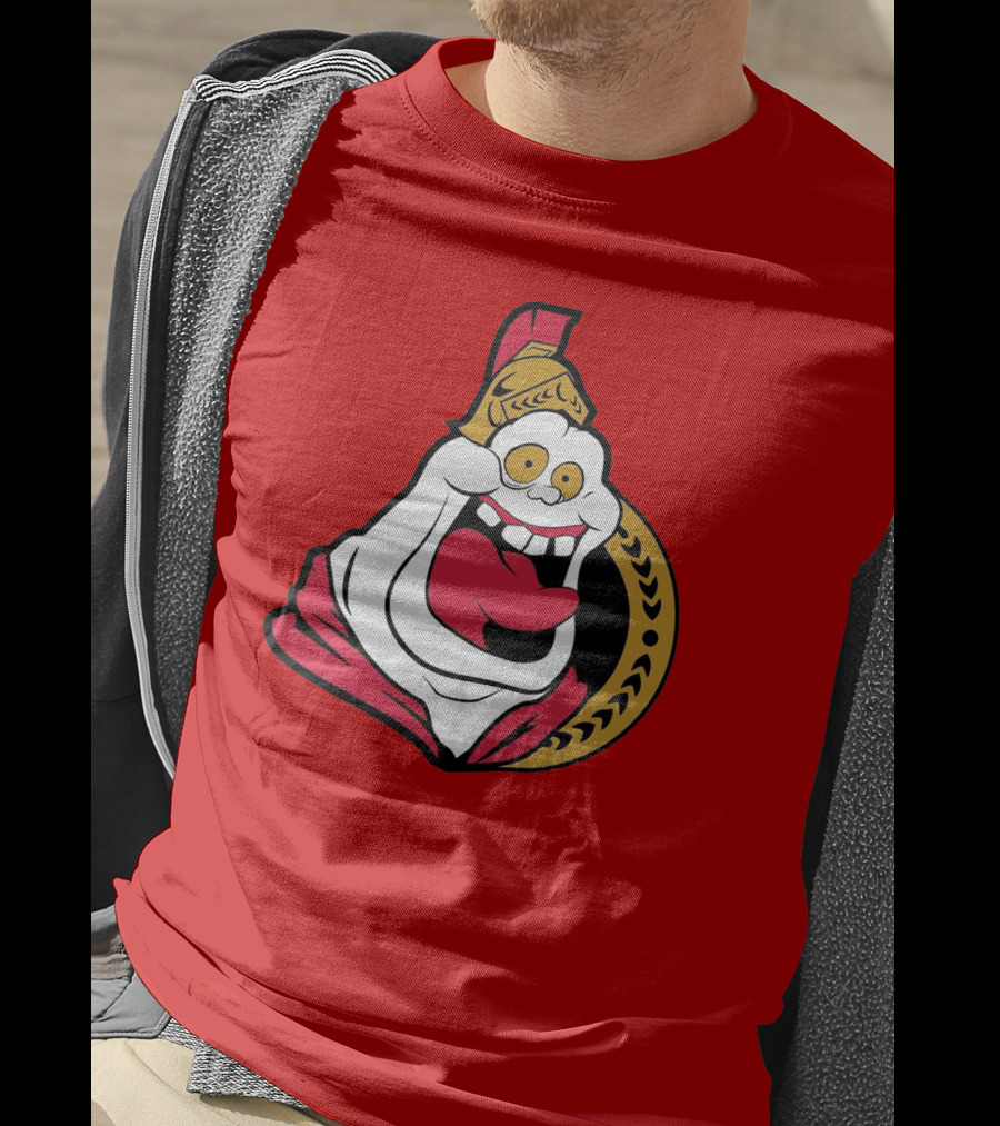 Ottawa Slimers Ghost Glowing Roman Hockey T-Shirt