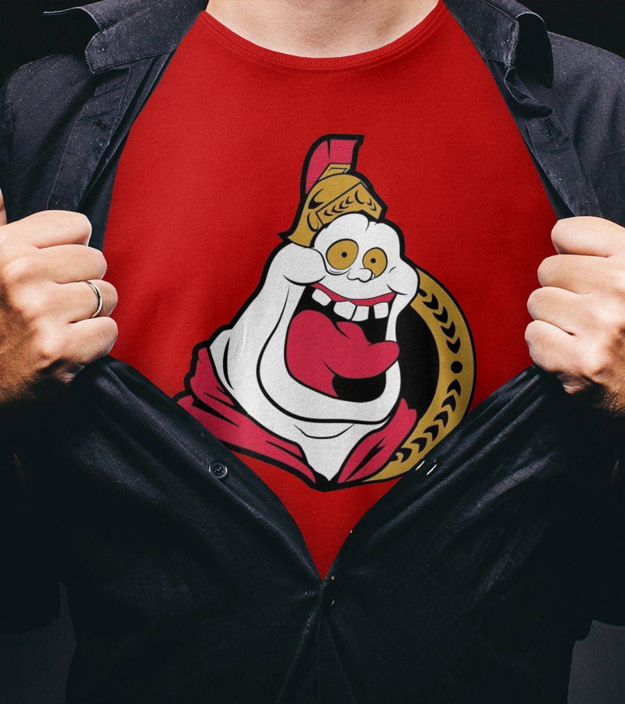 Ottawa Slimers Ghost Glowing Roman Hockey T-Shirt