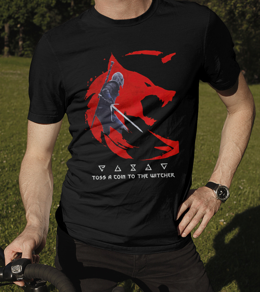 Toss A Coin To The Witcher 3 Red Wolf Wild Hunt Geralt Of Rivia T-Shirt