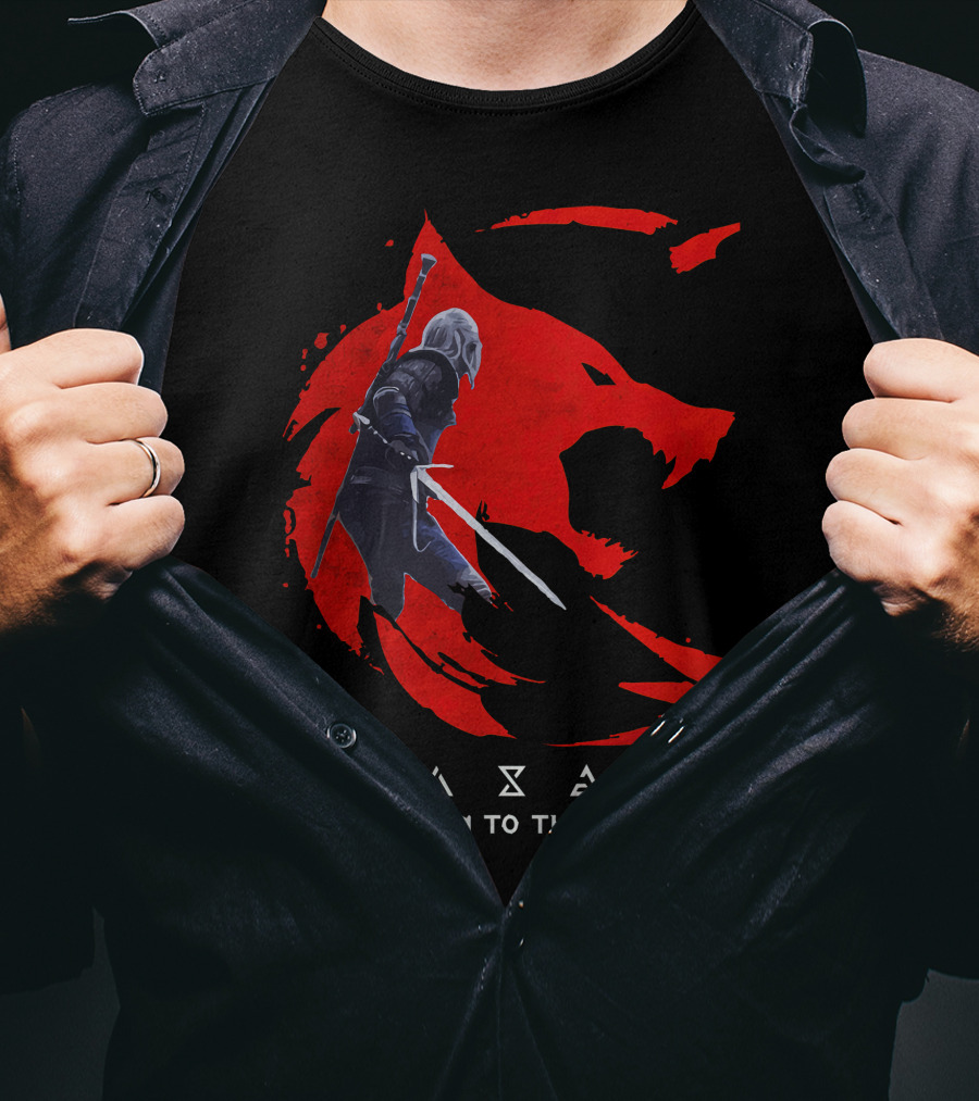 Toss A Coin To The Witcher 3 Red Wolf Wild Hunt Geralt Of Rivia T-Shirt