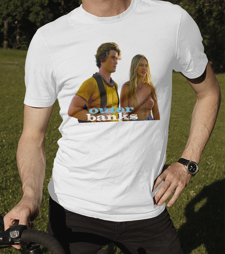 Outer Banks TV Show Characters On Beach Adventure Scene T-Shirt