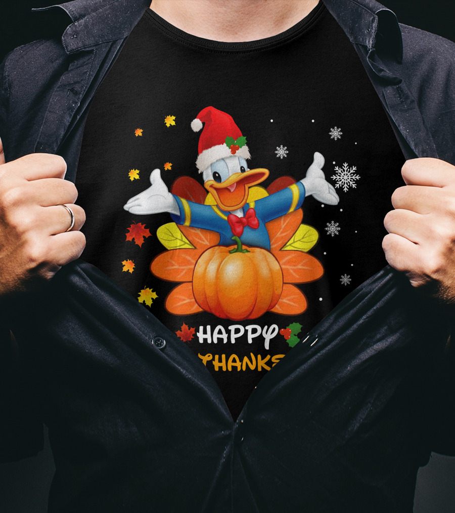 Happy HalloThanksMas Festive Donald T-Shirt