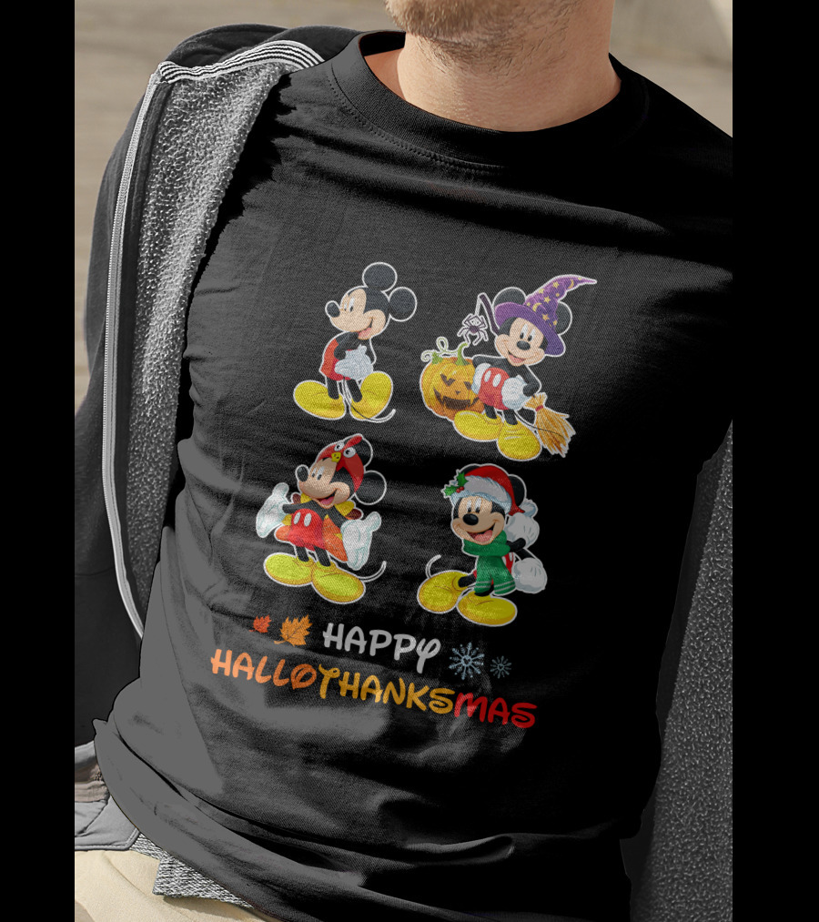 Happy Hallo Thanks Mas Mickey Seasonal Characters T-Shirt