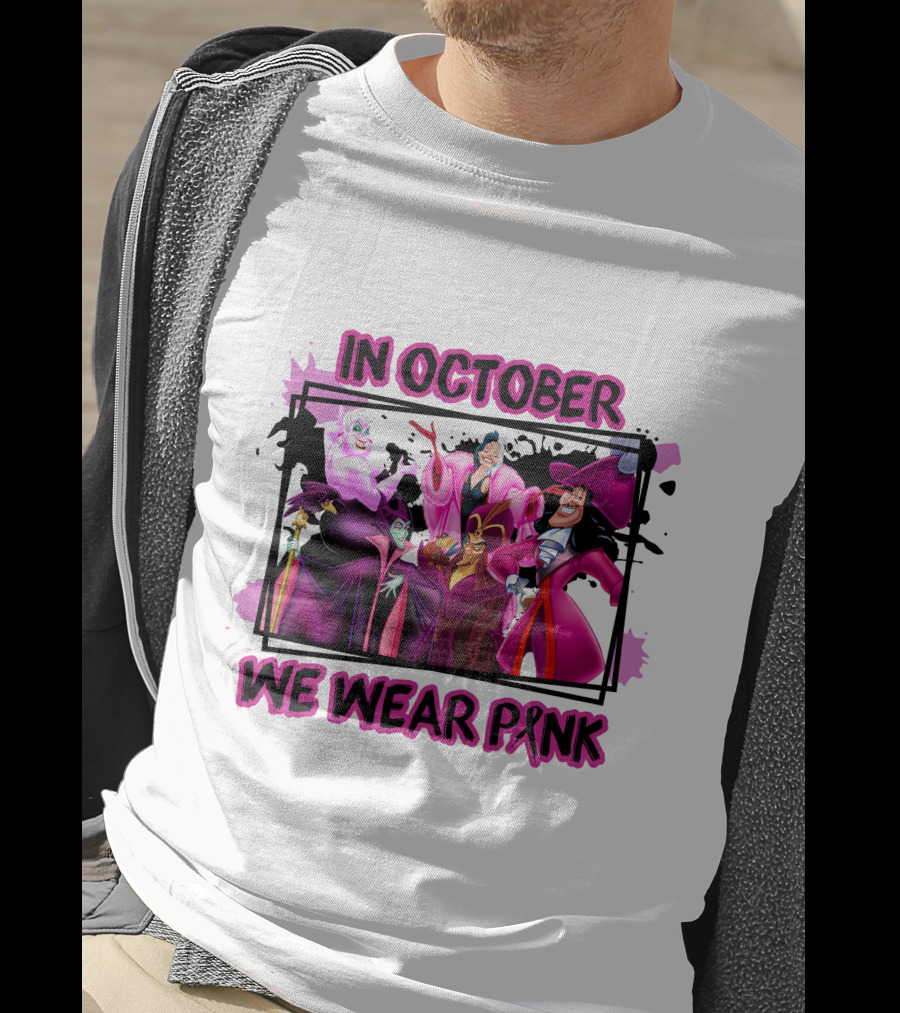 In October We Wear Pink Villains T-Shirt