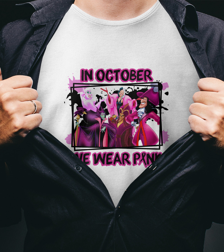 In October We Wear Pink Villains T-Shirt