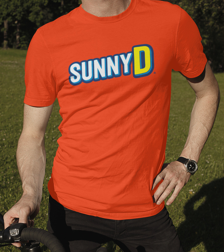 SUNNYD Retro Logo Bright Orange T-Shirt