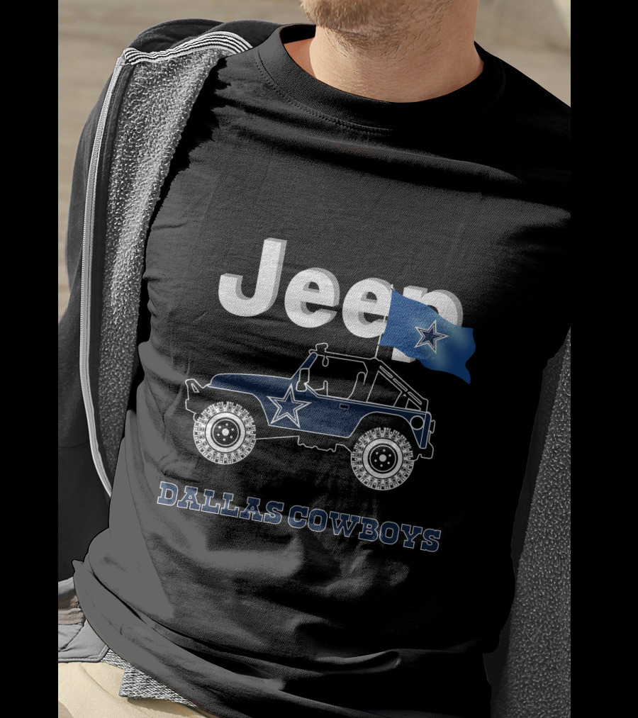 Jeep Dallas Cowboys Star Flag T-Shirt
