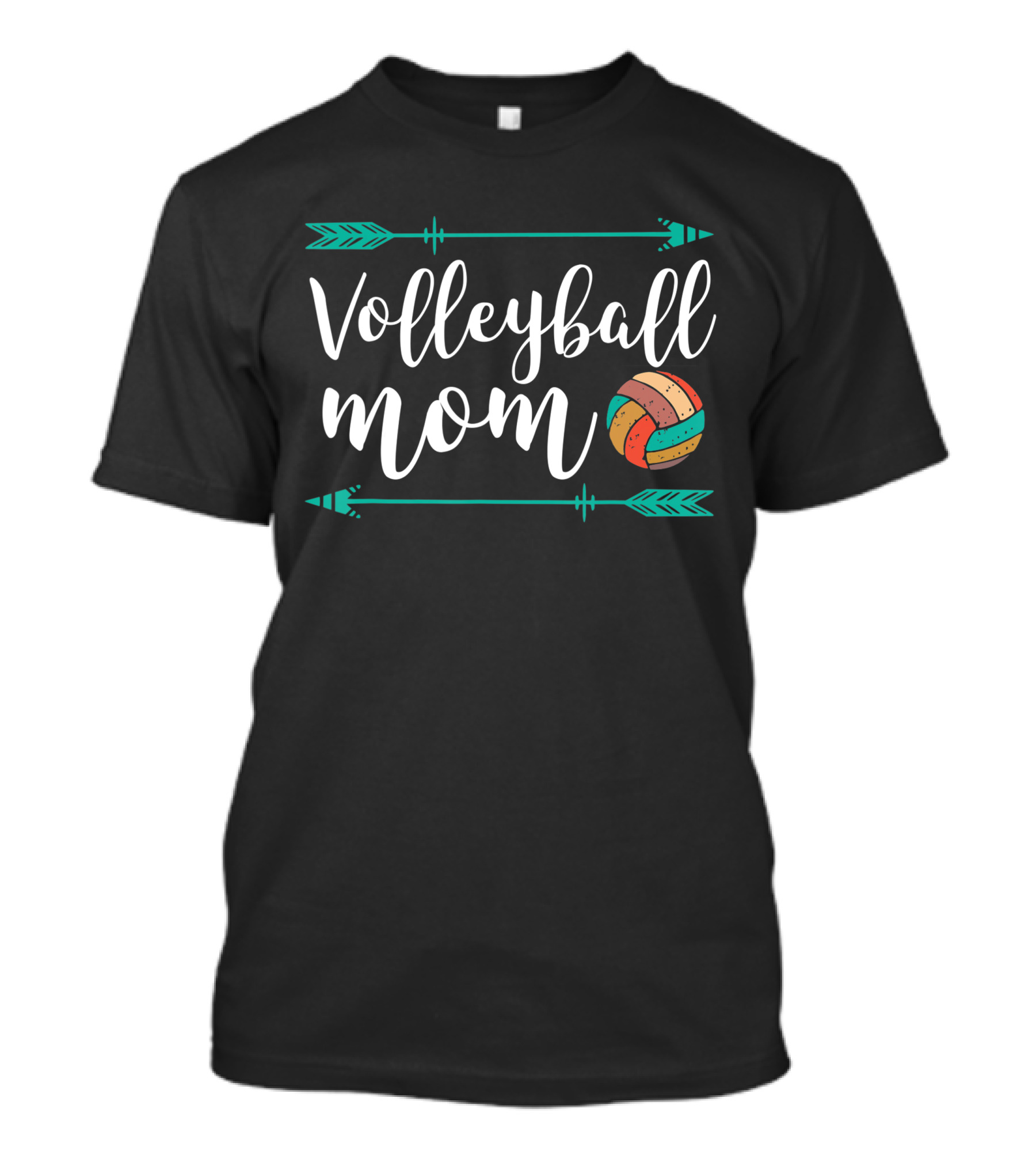 Volleyball Mom Cute Player Fan Shirt Fun Arrows T-Shirt