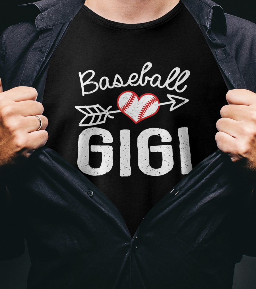 Baseball Gigi Heart Arrow T-Shirt