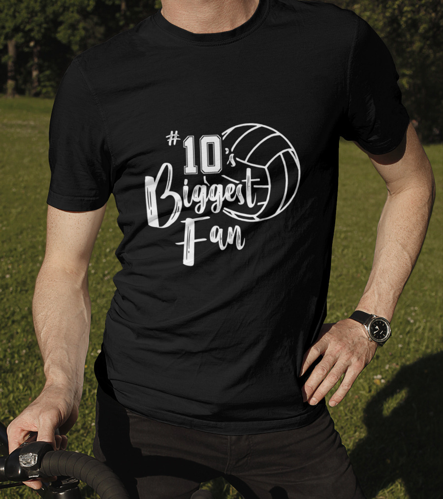 10's Biggest Fan Volleyball Mom Dad T-Shirt