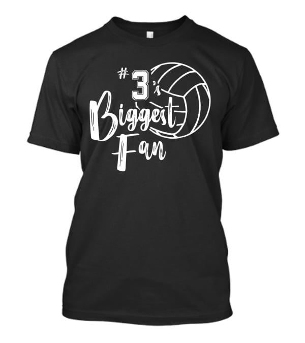 3's Biggest Fan Volleyball Mom Dad T-Shirt