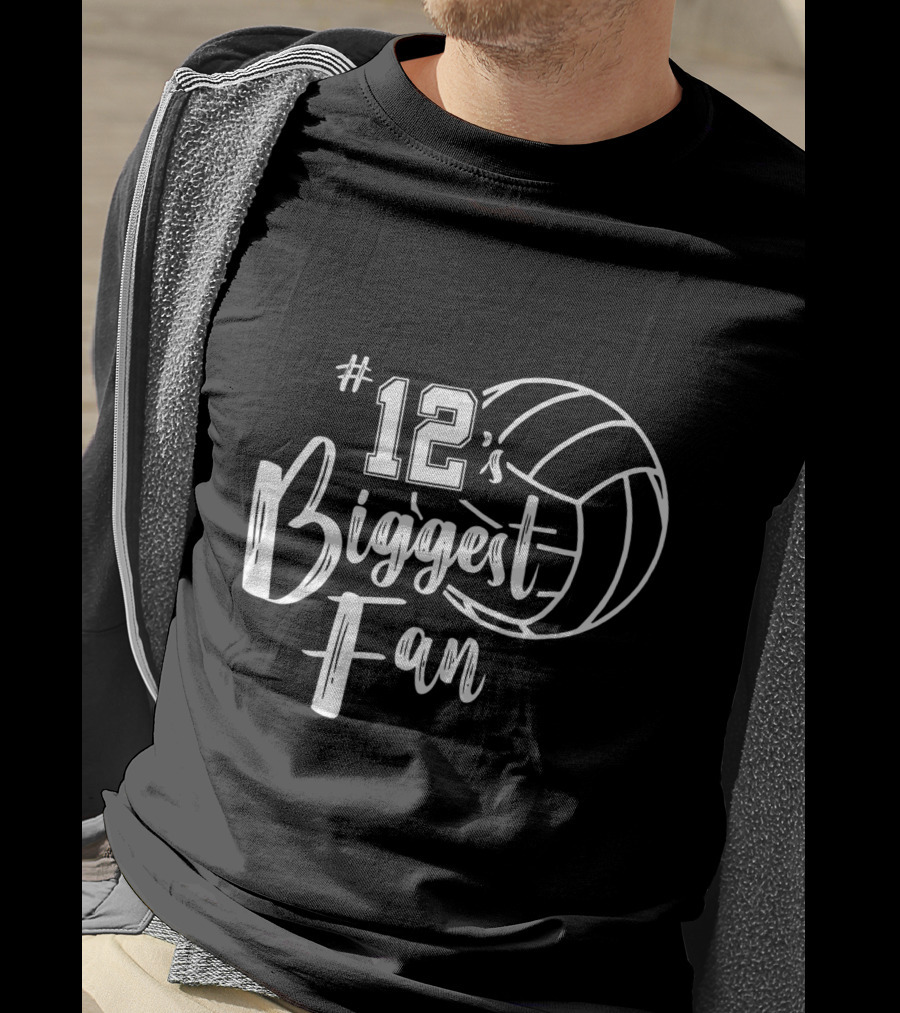 12's Biggest Fan Volleyball Mom Volleyball Dad T-Shirt