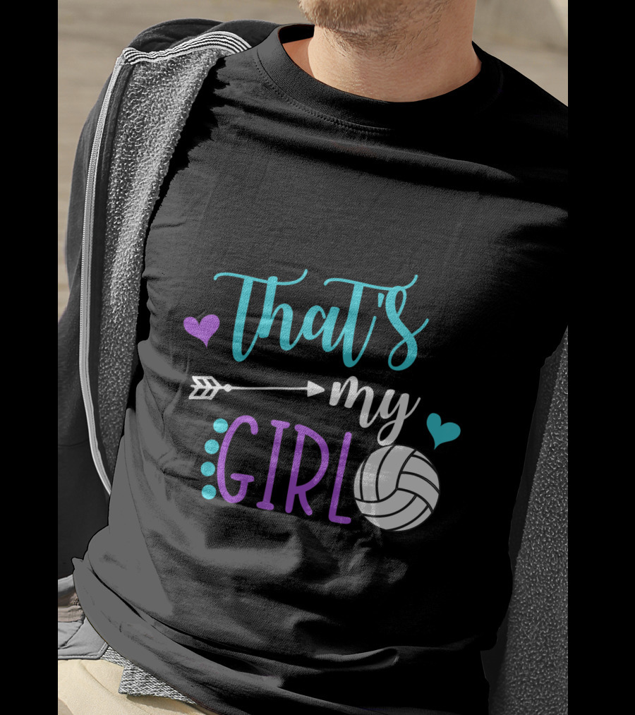 That's My Girl Volleyball Mom Game Day Player T-Shirt