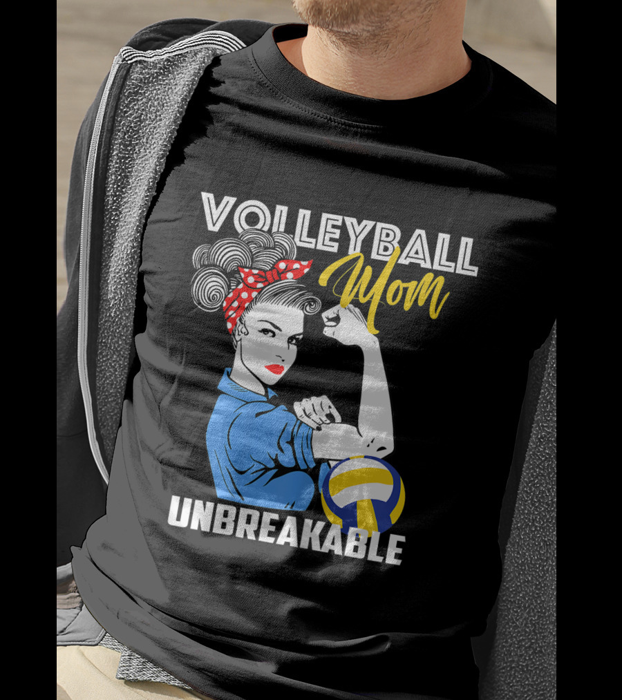 Volleyball Mom Unbreakable Strong Femininity Empowerment Iconic T-Shirt