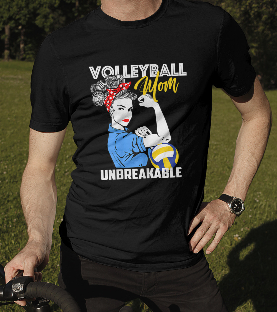 Volleyball Mom Unbreakable Strong Femininity Empowerment Iconic T-Shirt