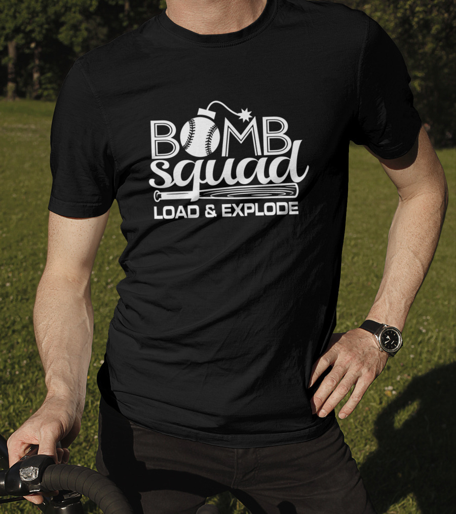 Bomb Squad Load And Explode Vintage Baseball Softball Dinger Home Run T-Shirt