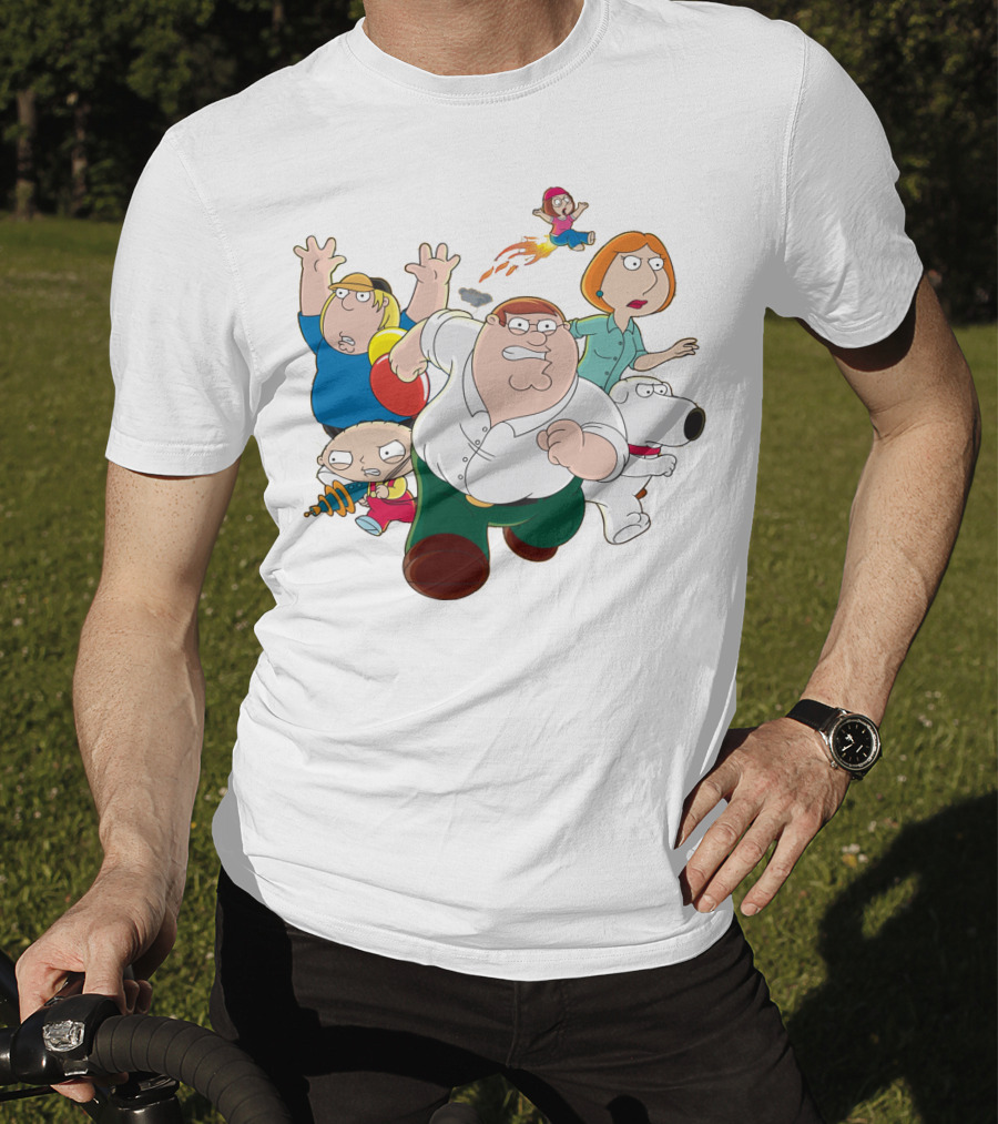 Family Guy Peter Lois Brian Stewie Meg Chris Running Team T-Shirt