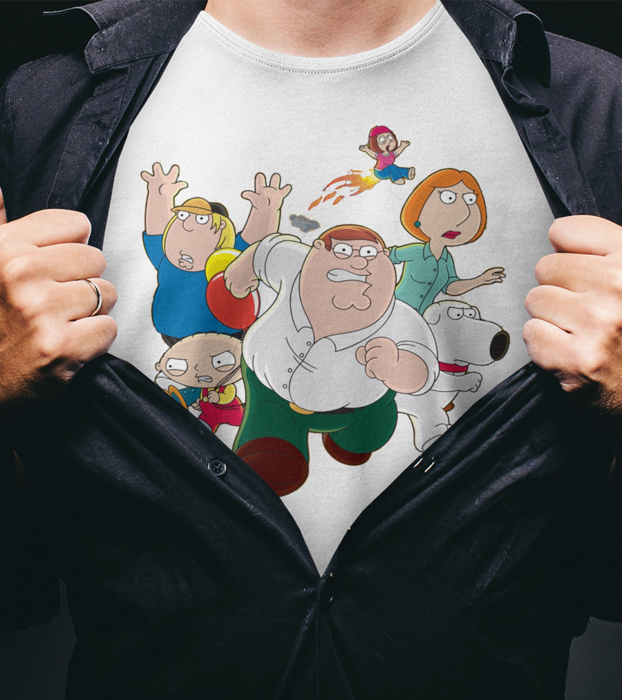 Family Guy Peter Lois Brian Stewie Meg Chris Running Team T-Shirt