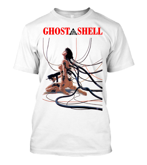 Ghost In The Shell Motoko Kusanagi Connected Cables Anime T-Shirt