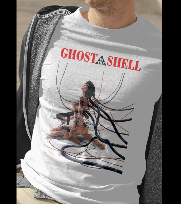 Ghost In The Shell Motoko Kusanagi Connected Cables Anime T-Shirt