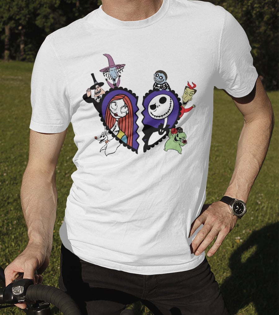 Jack And Sally Nightmare Before Christmas Characters T-Shirt