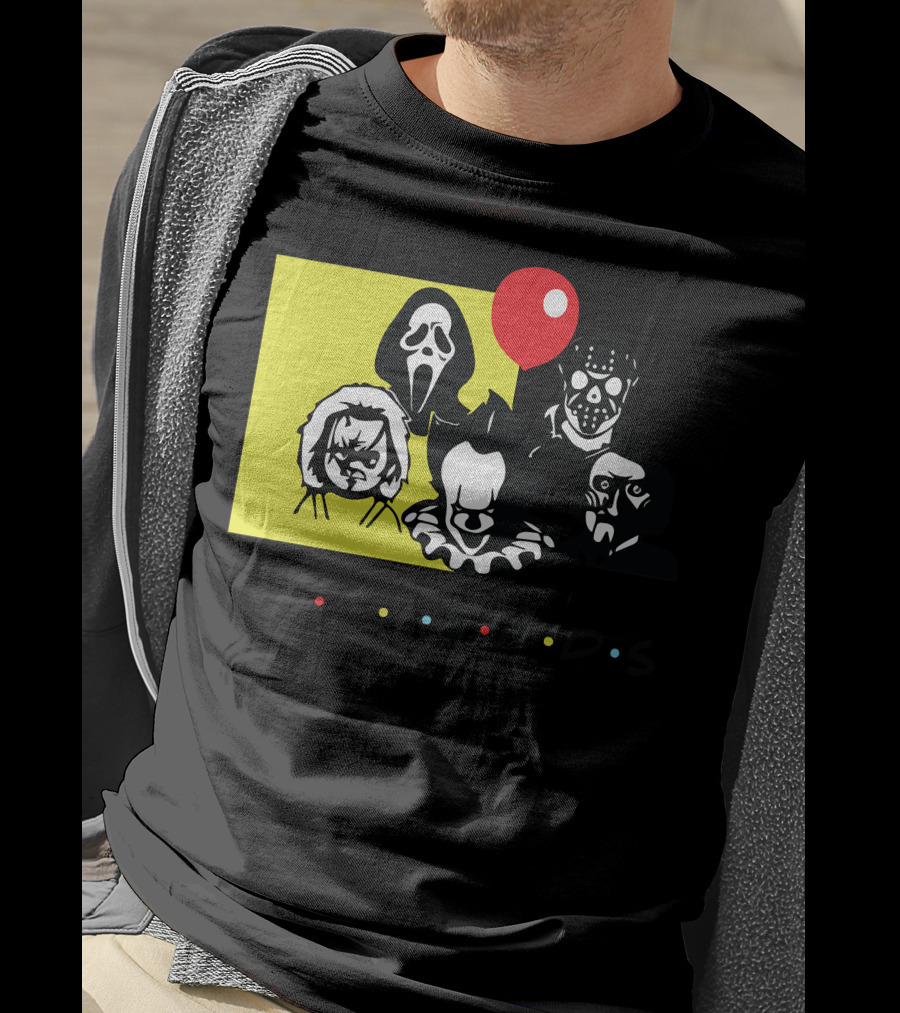 Friends Ghostface Chucky Pennywise Jason Freddy T-Shirt