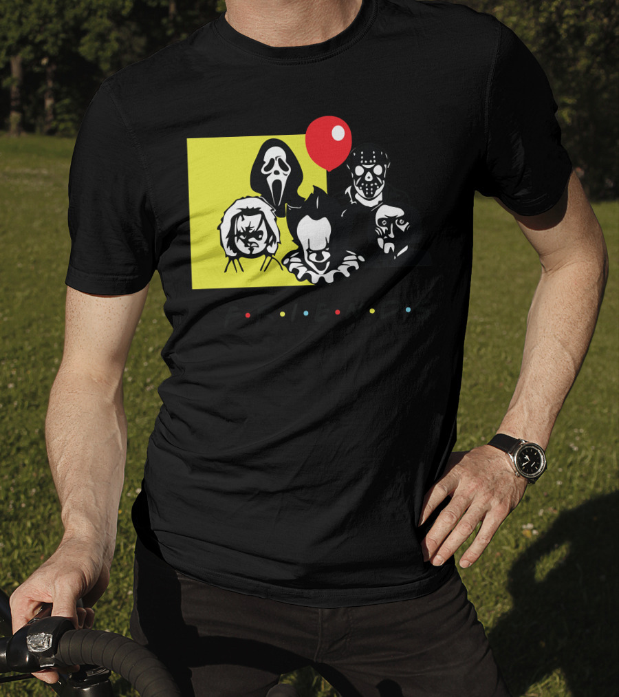 Friends Ghostface Chucky Pennywise Jason Freddy T-Shirt