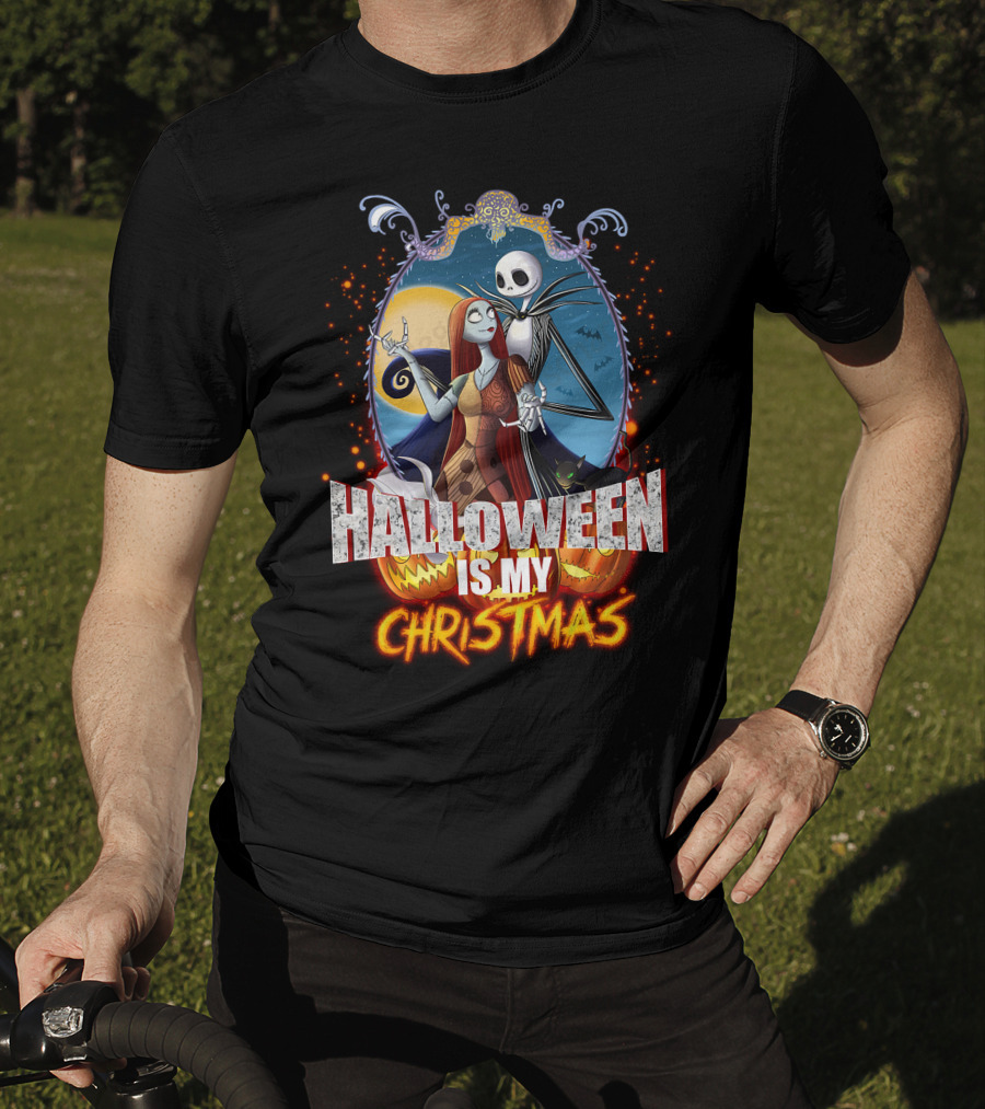 Halloween Is My Christmas Jack And Sally T-Shirt