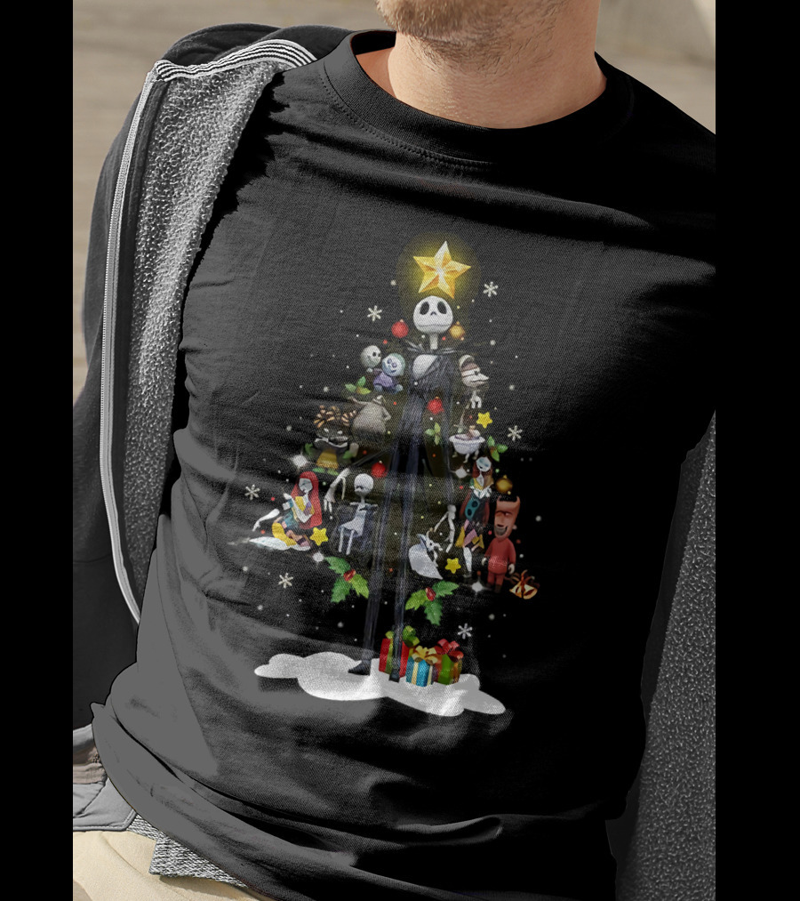 Jack Sally Finklestein Oogie Christmas Tree Star T-Shirt