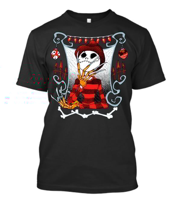 Jack Skellington Freddy Krueger Halloween Mashup T-Shirt