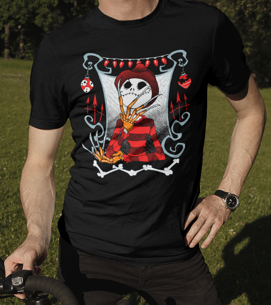 Jack Skellington Freddy Krueger Halloween Mashup T-Shirt