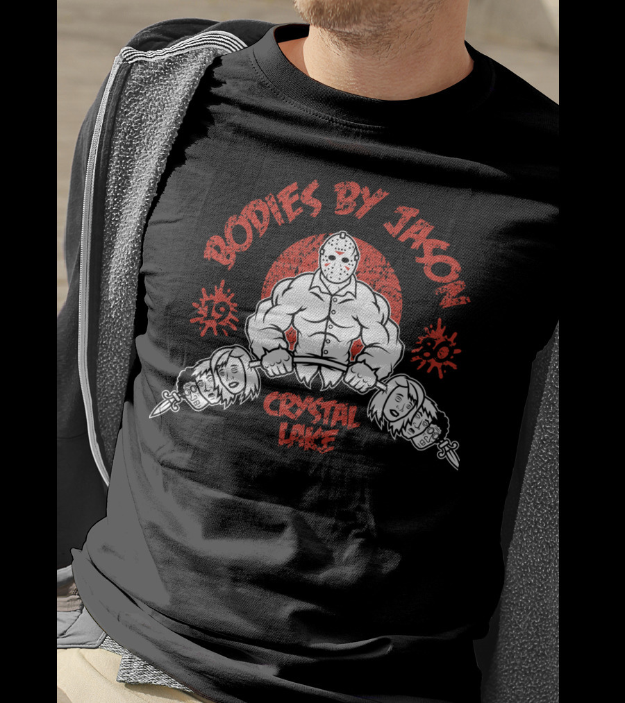 Bodies By Jason Crystal Lake 1980 Vintage Horror Masked Killer T-Shirt