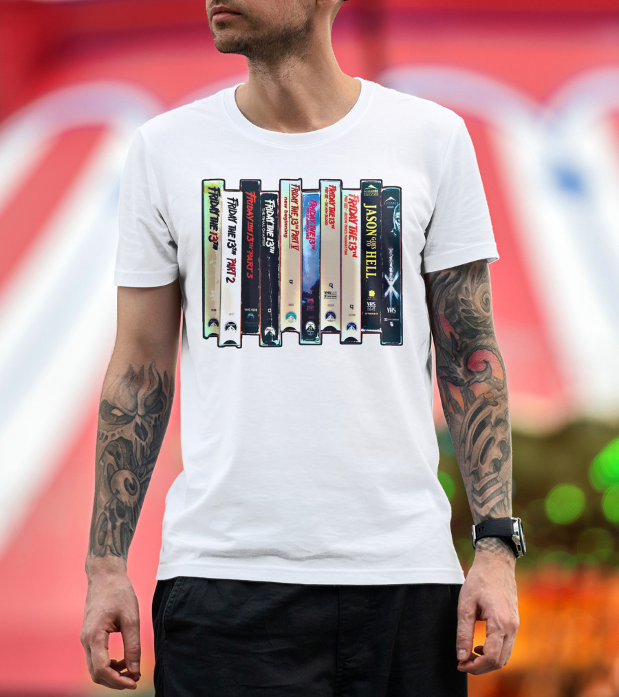 Friday The 13th VHS Collection Part 1-9 Jason Goes To Hell T-Shirt
