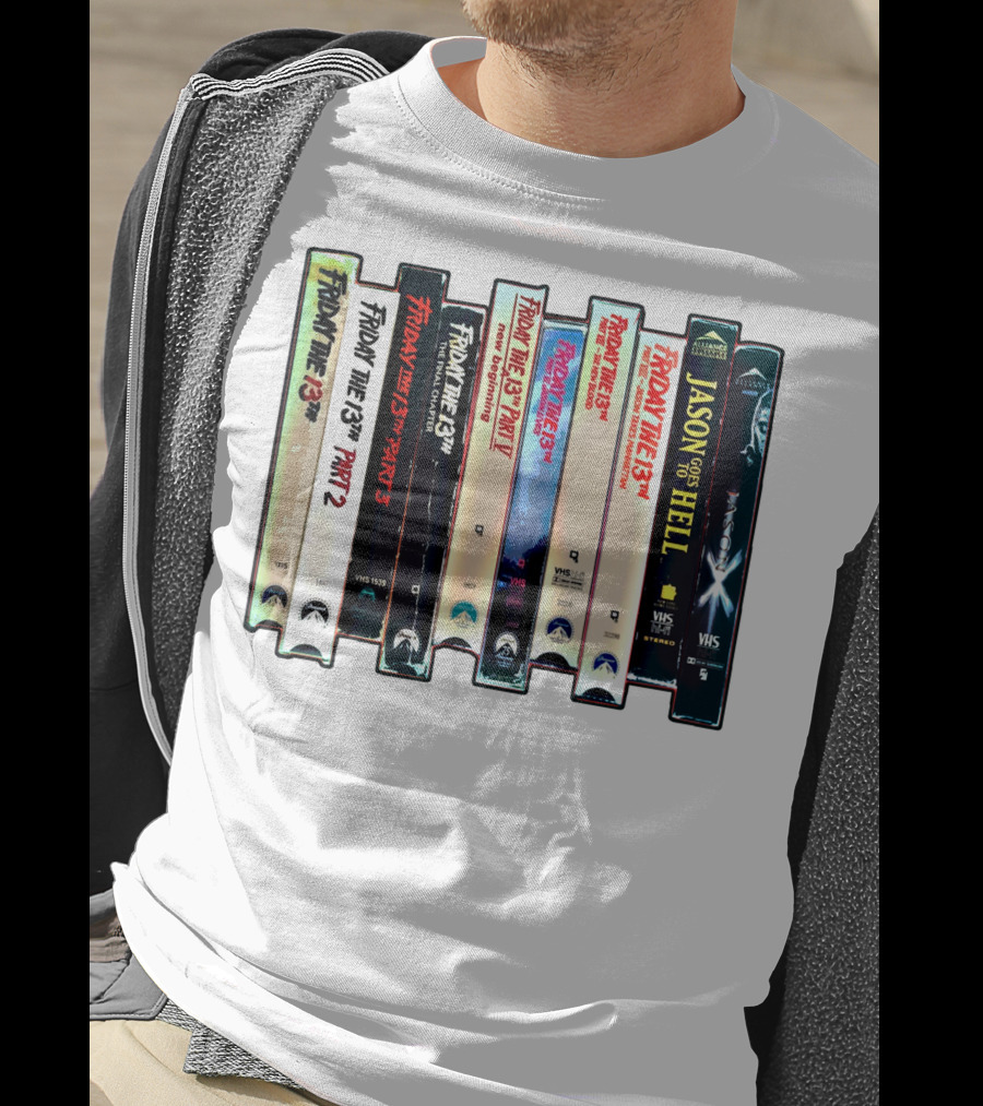 Friday The 13th VHS Collection Part 1-9 Jason Goes To Hell T-Shirt