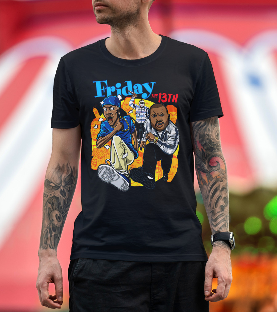 Friday The 13th Crossover with Ice Cube and Chris Tucker Characters T-Shirt