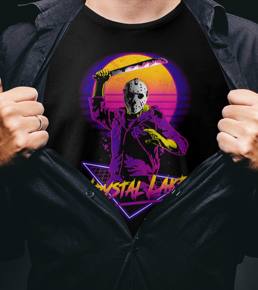 Jason Voorhees Neon Crystal Lake T-Shirt
