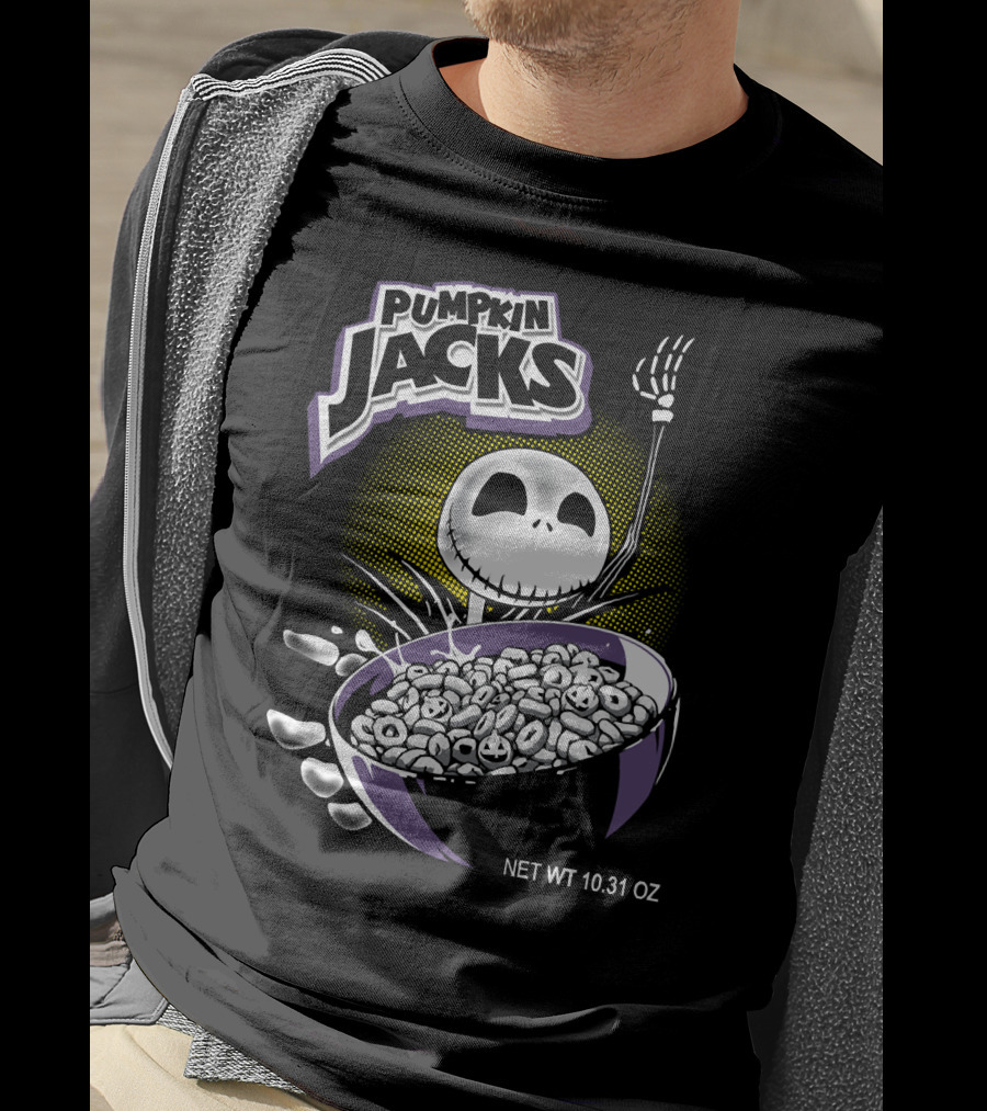 Pumpkin Jacks Cereal Halloween Skeleton NET WT 10.31 OZ T-Shirt