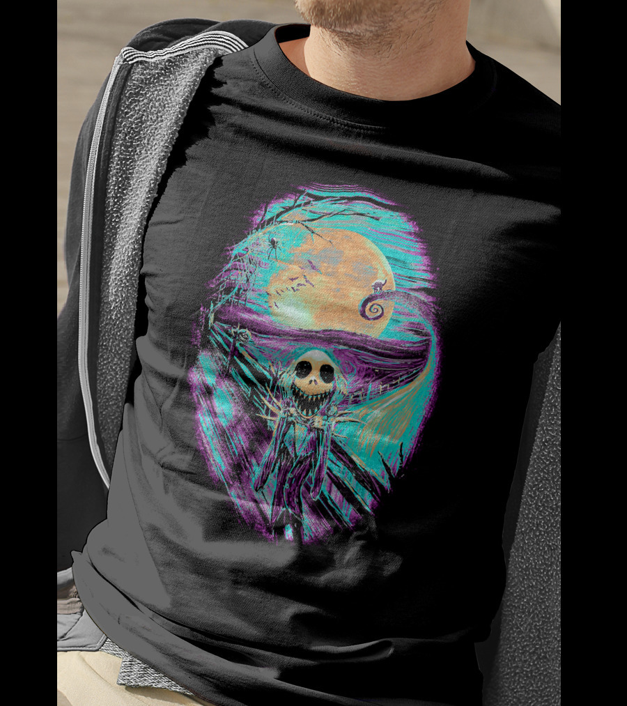 The Scream Before Christmas Nightmare Jack Moon Scene T-Shirt