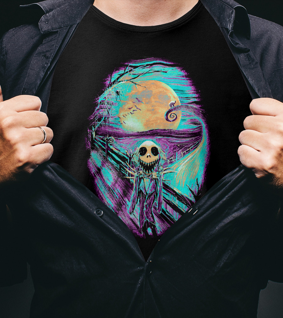 The Scream Before Christmas Nightmare Jack Moon Scene T-Shirt