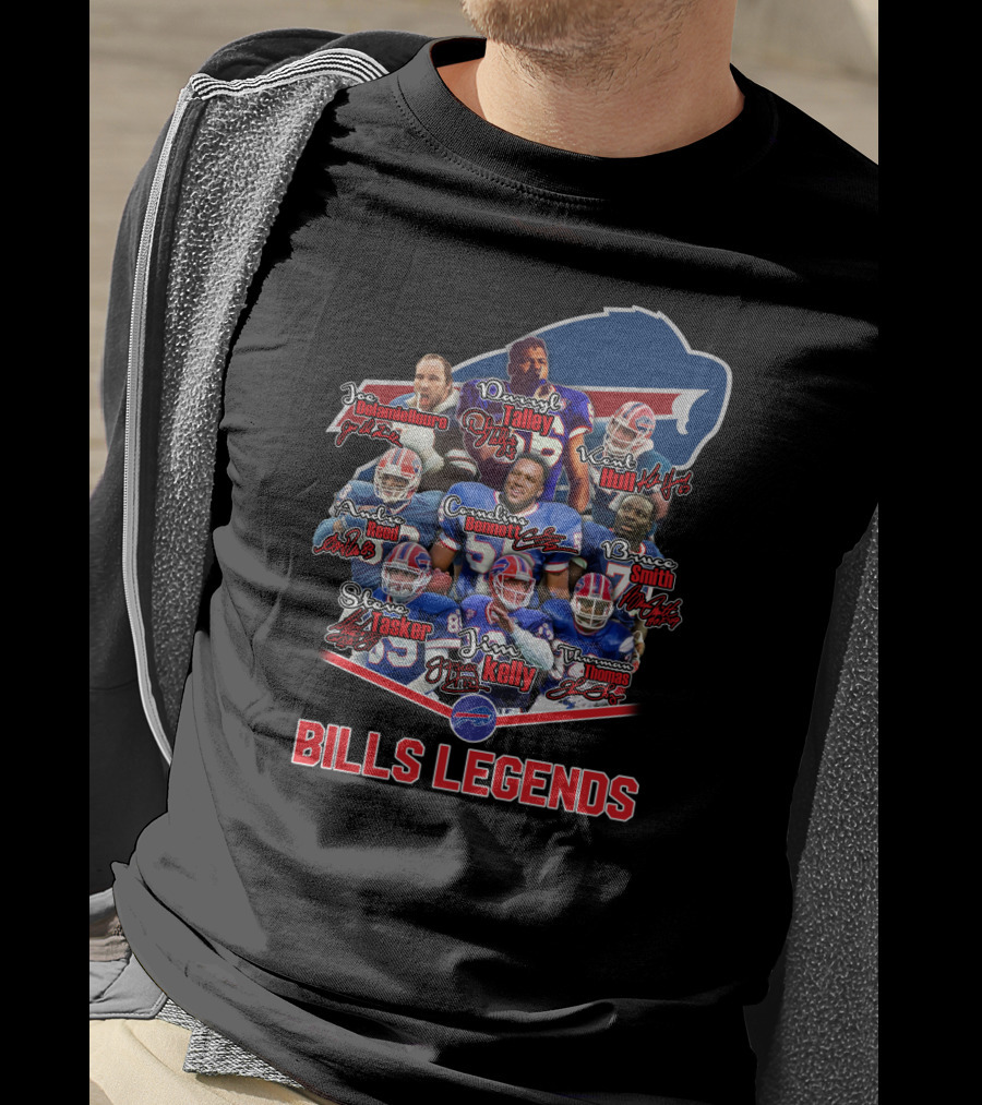 Bills Legends Featuring Talley Kelly Bennett Thomas Tasker Hull Smith Andre Reed T-Shirt