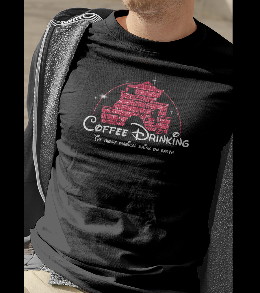 Coffee Drinking The Most Magical Drink On Earth Sparkling Red Castle T-Shirt