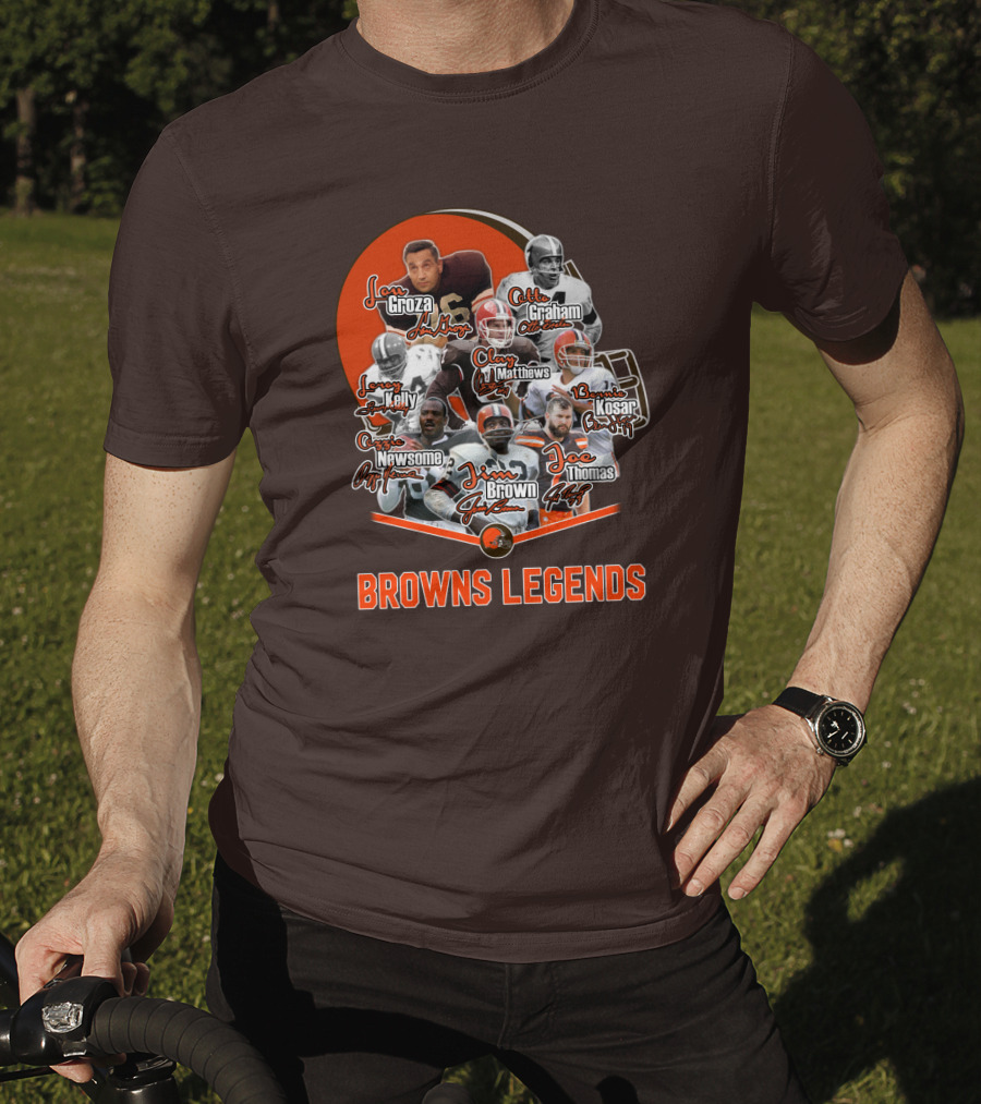 Browns Legends Lou Groza Jim Brown Otto Graham Legendary Players T-Shirt