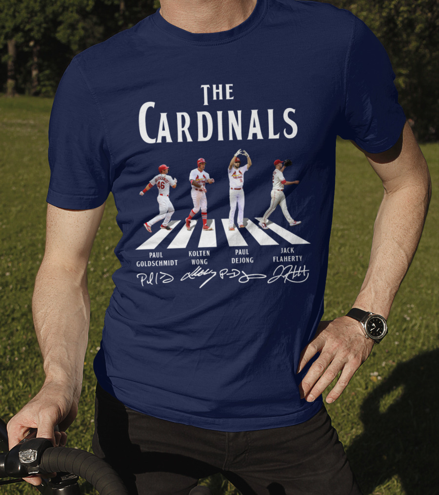 The Cardinals Paul Goldschmidt Kolten Wong Paul DeJong Jack Flaherty Abbey Road Baseball Players T-Shirt